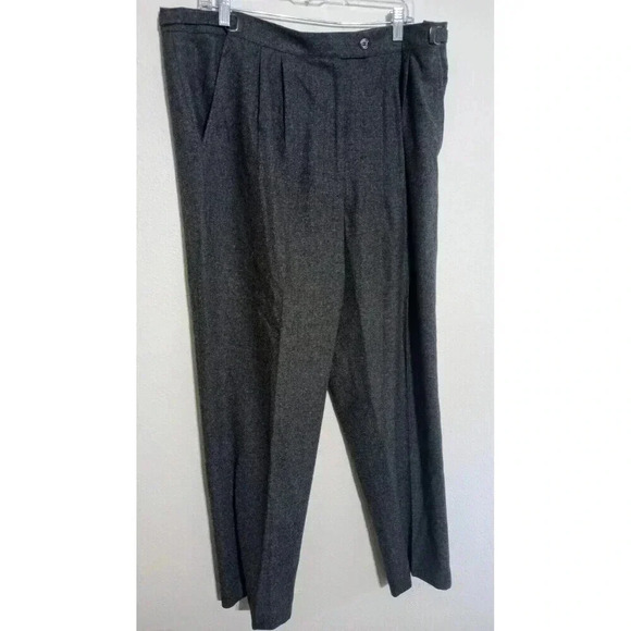 Norm Thompson‎ Wool Blend Pants Gray Career Wear Women Size 16P - Picture 1 of 5